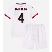 Camiseta AC Milan Ismael Bennacer #4 Segunda Equipación Replica 2024-25 para niños mangas cortas (+ Pantalones cortos)